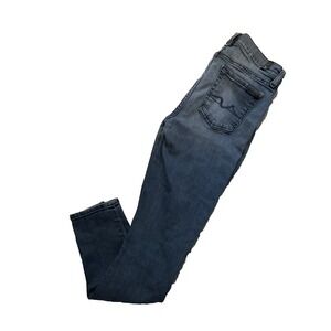 7 For All Mankind Jeans Womens 28 Light Blue Skinny Mid Rise Stretch Y2K